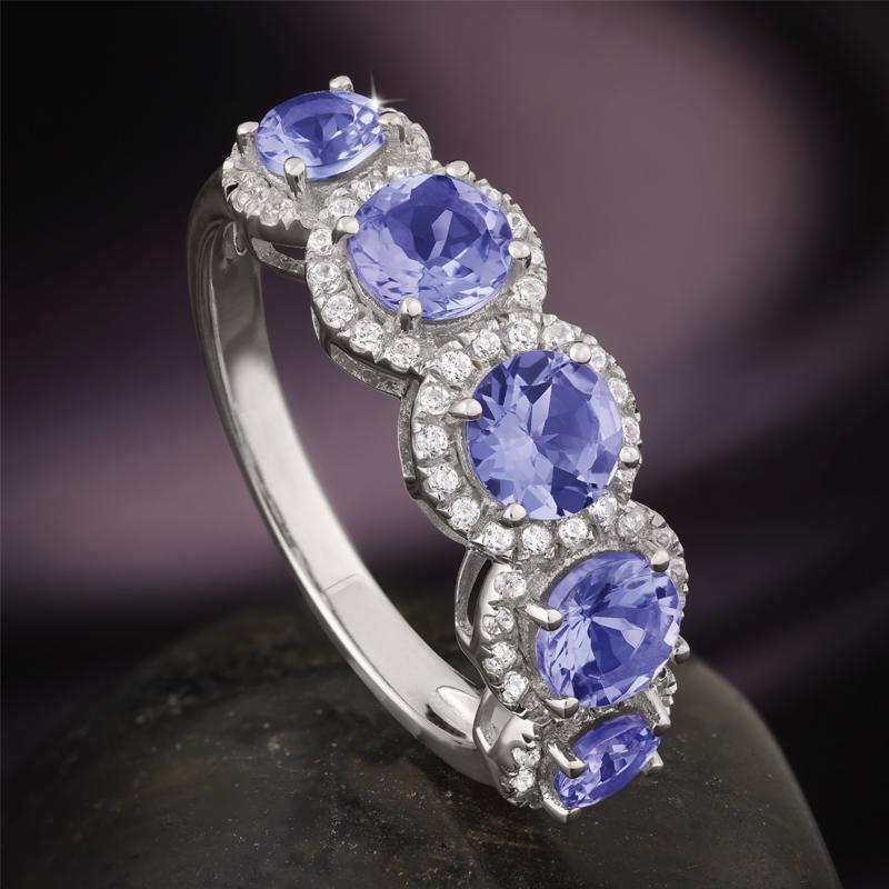 Tanzanite Five-Stone Ring